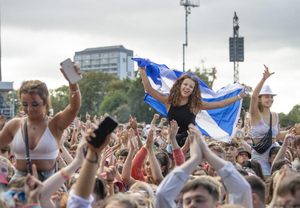 Crowds enjoy the second day of the event at Glasgow Green (Lesley Martin/PA) (PA Wire)