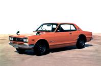 <p>The now widely recognised Skyline GT-R name traces its roots back to 1969 and Nissan’s desire to go touring car racing. It came up with the GT-R Skyline as a two- or four-door saloon powered by a 2.0-litre straight-six engine producing 160bhp. As a homologation car, Nissan only had to build a limited number to qualify, so a total of 1945 of this first Skyline was made and all sold in Japan.</p><p>While Nissan could have sold more Skylines outside of Japan, it achieved its aim in touring car racing. Between 1969 and 1972, the Skyline won 52 races, including a run of 49 outright wins in a row.</p>