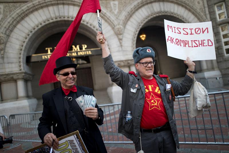 Protestas en Estados Unidos exigen declaración de impuestos de Trump