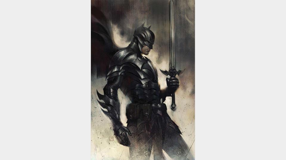 Batman holding a sword