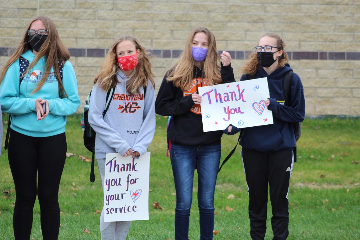 Last year, the students of Cheboygan Area Schools stood outside the high school and held up signs, waved and cheered, thanking local veterans for their service to the country.