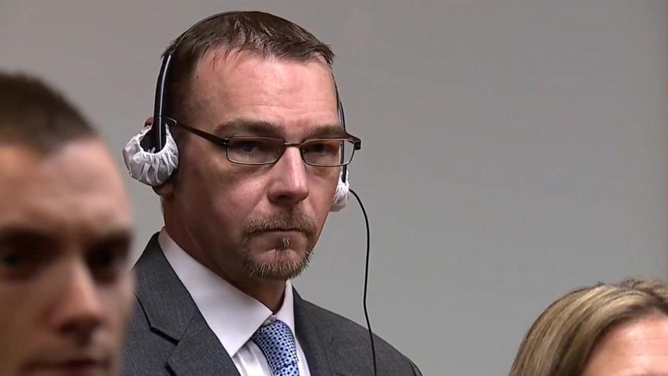 PHOTO: James Crumbley, father of Ethan Crumbley, waits for the jury to enter the courtroom after they reached  a verdict, on March 14, 2023, in Oxford, Michigan.  (Pool via ABC News)