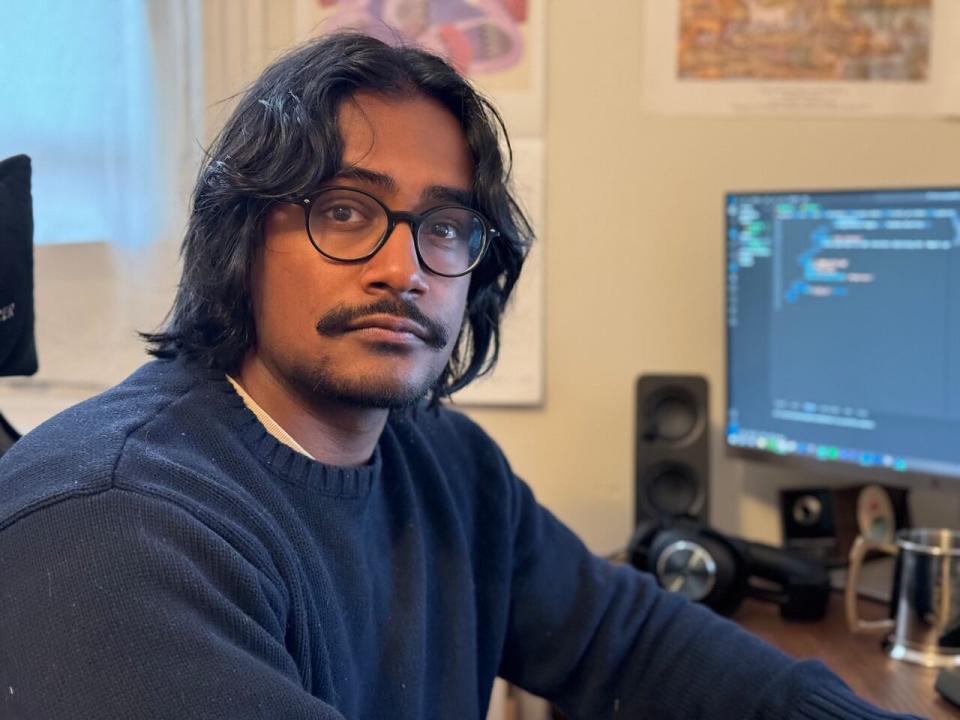 Surya Nareshan, an engineering physics graduate from Carleton University, said he's applied for more than 80 jobs since graduating in May 2023 - with just a handful of interviews to show for it. (Tony Choueiri/CBC - image credit)