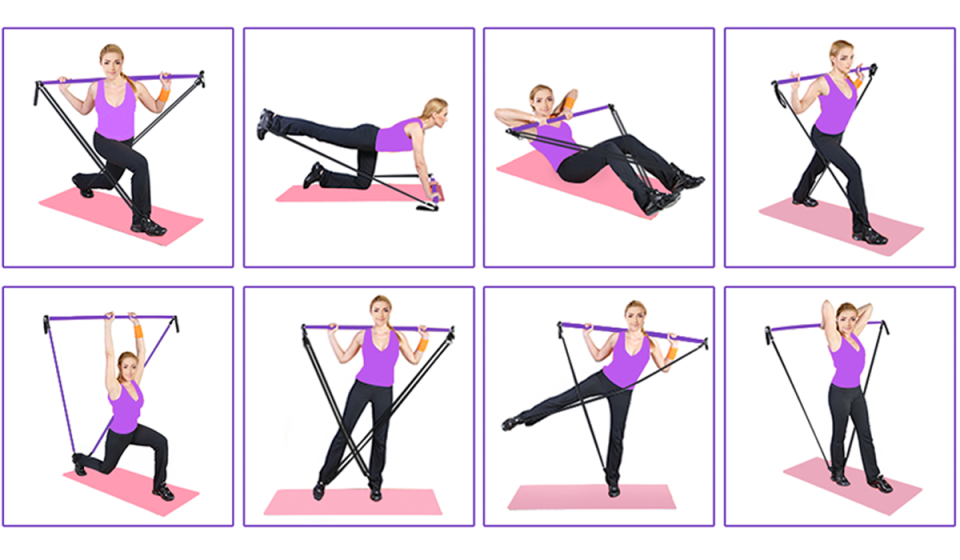Illo of eight exercise positions