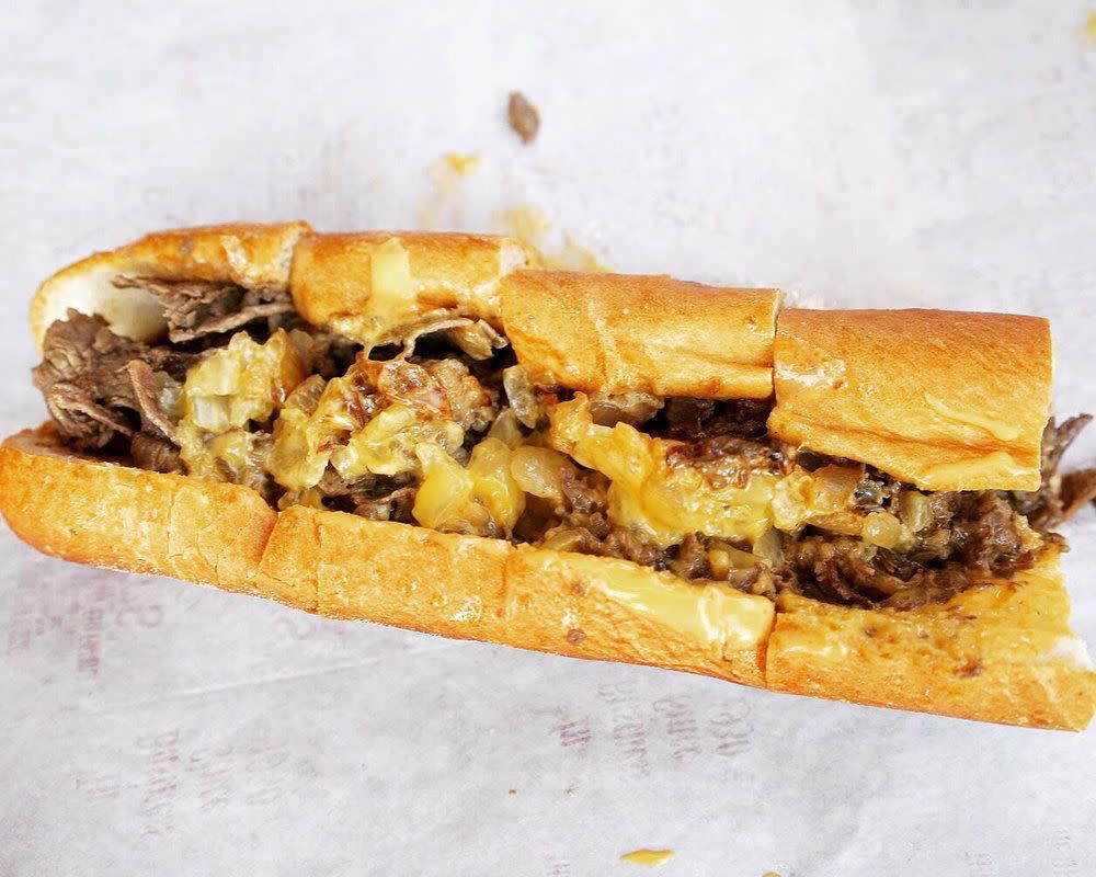 philadelphia cheesesteak from pat's king of steaks