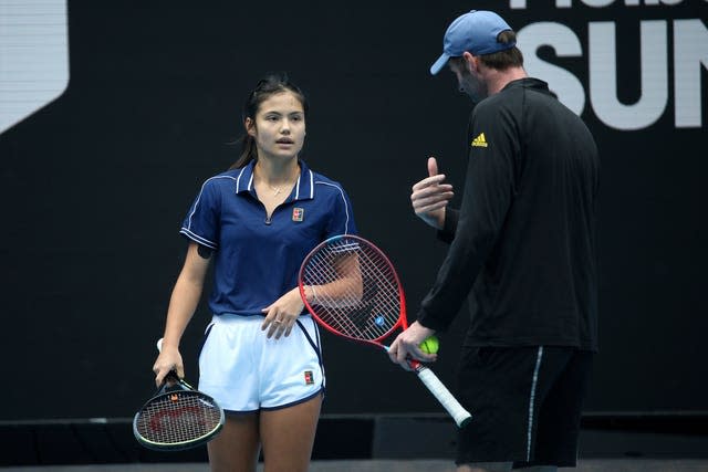 Emma Raducanu with new coach Torben Beltz