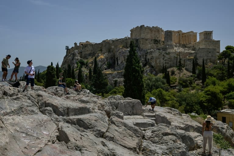 The Acropolis is offering private visits for 5,000 euros - prompting protests from the site's guards (STRINGER)