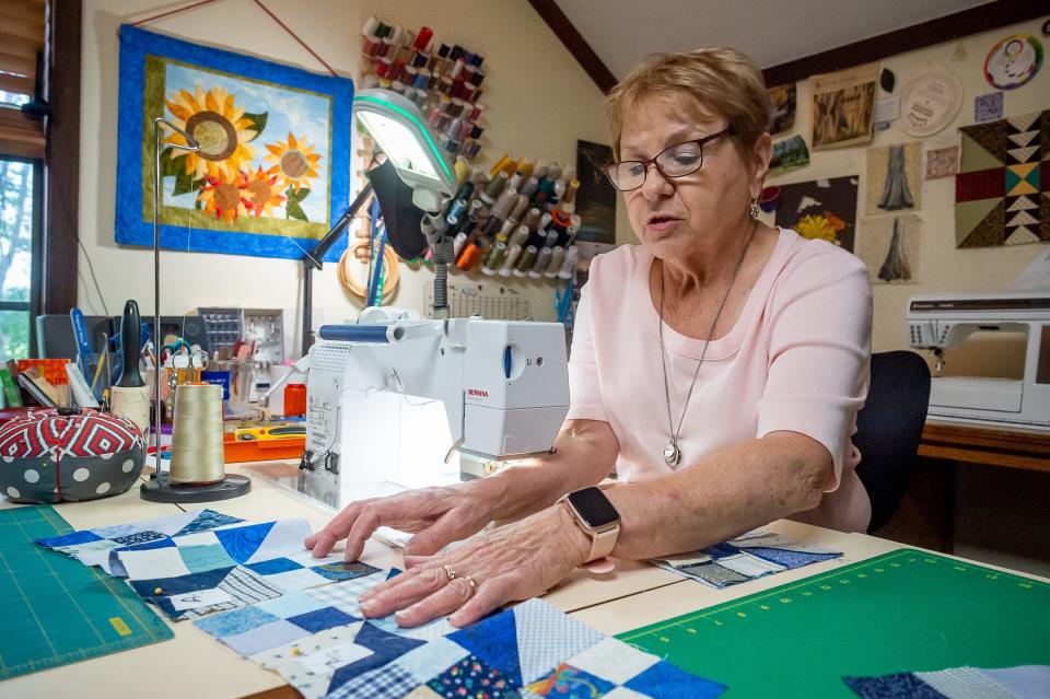 Nadine Cain is a master quilter in the Quilters Guild Acadienne. Thursday, June 16, 2022.