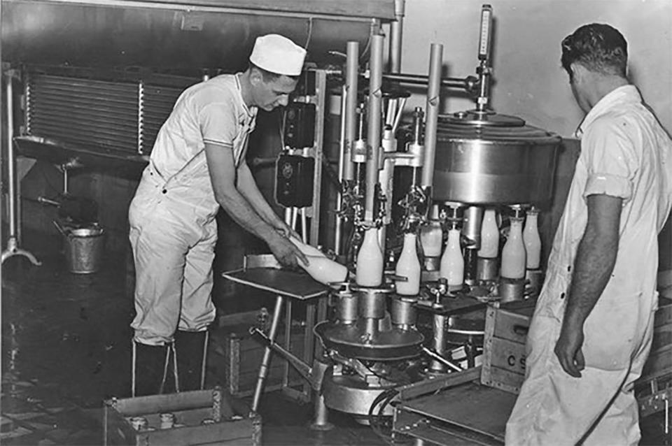 This historic photo from the Colorado Mental Health Institute at Pueblo Museum shows the milk bottling plant that once operated at the state hospital. The museum is opening its doors for Saturday hours in addition to regular Tuesday hours.