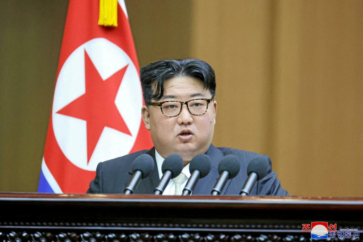 Les récents propos de Kim Jong-un montraient déjà que les tentatives de réunification avec le Sud n'allaient plus revenir sur la table.  - Credit:KCNA / X02538 / via REUTERS