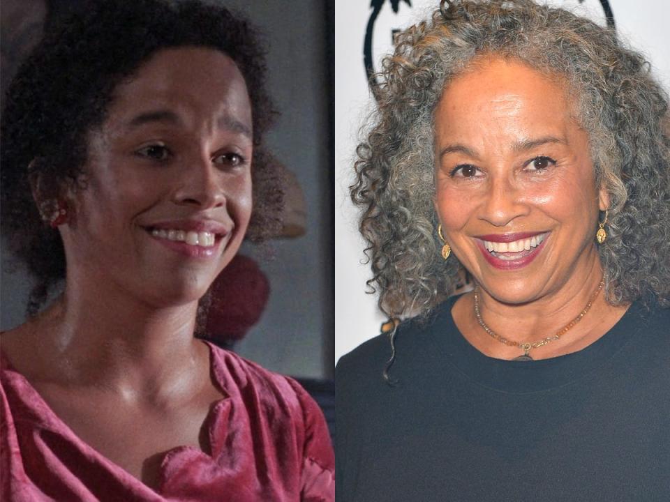 Left: Rae Dawn Chong as Squeak in "The Color Purple." Right: Chong in November 2022.