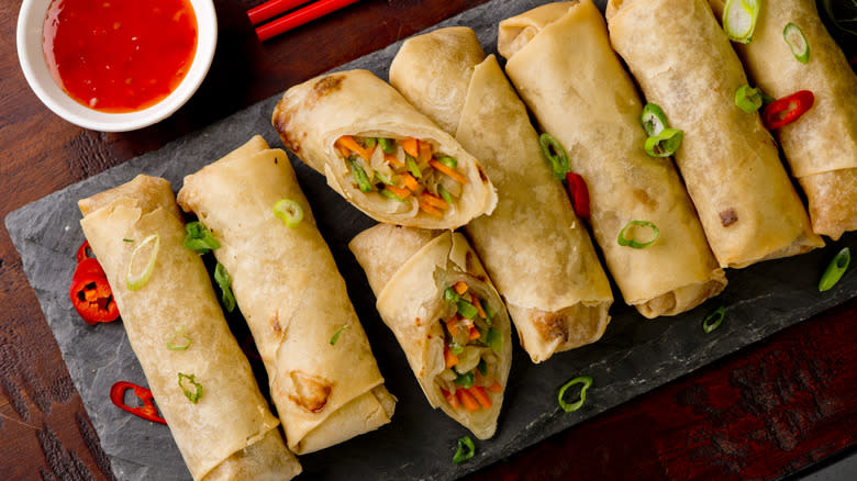 Deep fried spring rolls