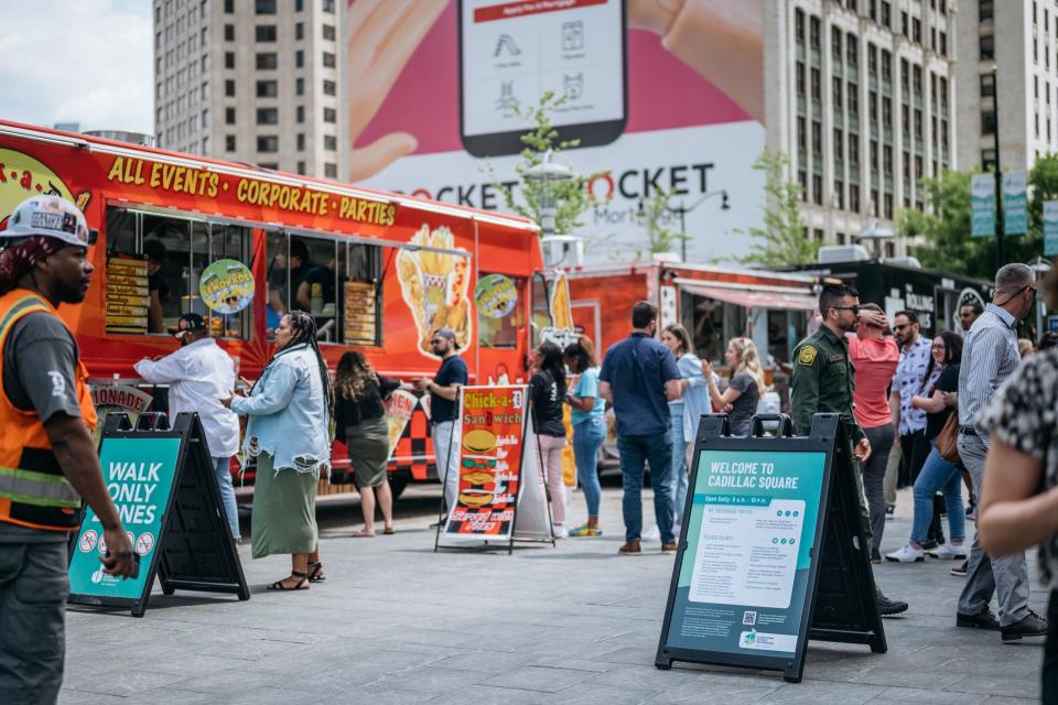 Food trucks at Cadillac Square