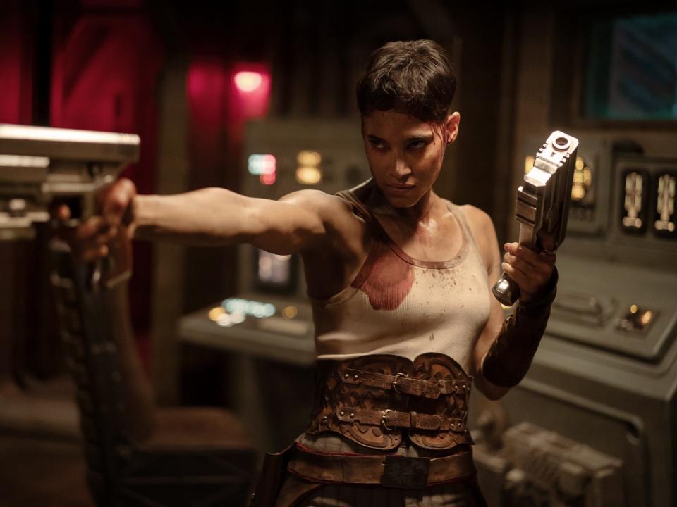 Sofia Boutella as Kora in "Rebel Moon — Part Two: The Scargiver."