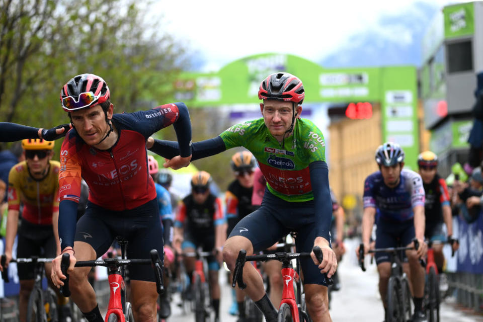 Ineos leaders Geraint Thomas and Tao Geoghegan Hart at the Tour of the Alps