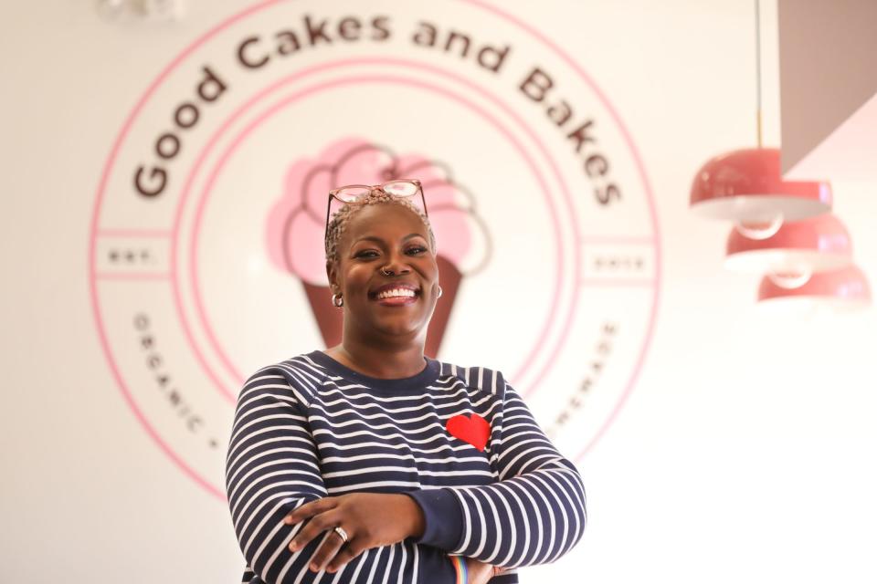 April Anderson is the co-owner of Good Cakes and Bakes on Livernois Avenue on the Avenue of Fashion in Detroit.