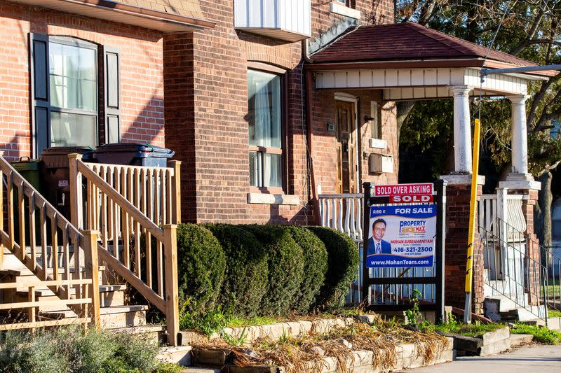 FILE PHOTO: Real estate sings in Toronto