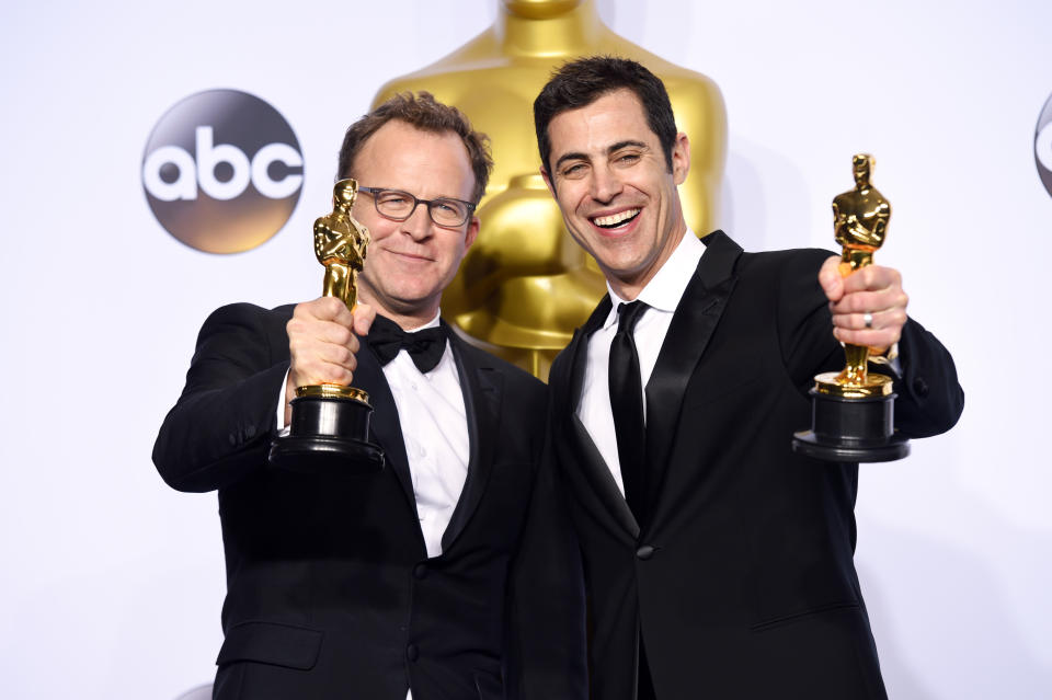 Tom McCarthy and Josh Singer - Original Screenplay, Spotlight88th Annual Academy Awards, Press Room, Los Angeles, America - 28 Feb 2016