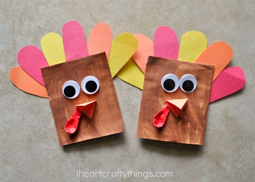 Thanksgiving Turkey Paper Bag Puppets