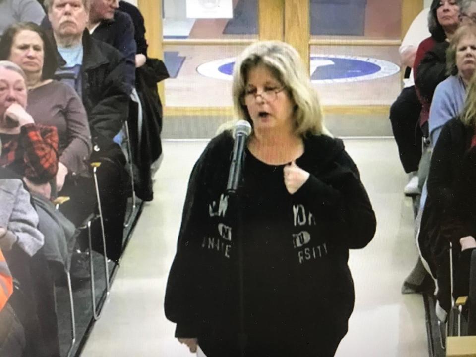 Ridge Garden resident Barbara Pallatta was the first of 17 residents speaking against affordable housing zoning for 457 Ridge Road in Mahwah at Monday's Township Council meeting.