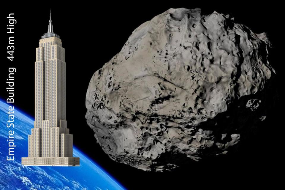 The space rock, named 163348, is taller than the Empire State Building