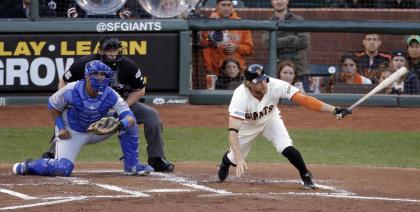 Hunter Pence was clocked going from home to first at more than 21 mph. (AP photo)