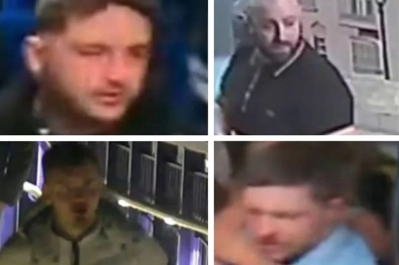 Officers are releasing images following a fight on train bound for Teesside