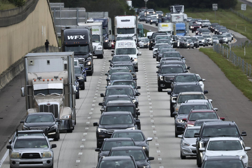 Tampa Bay Area Prepares For Hurricane Ian, evacuation traffic (Win McNamee / Getty Images)