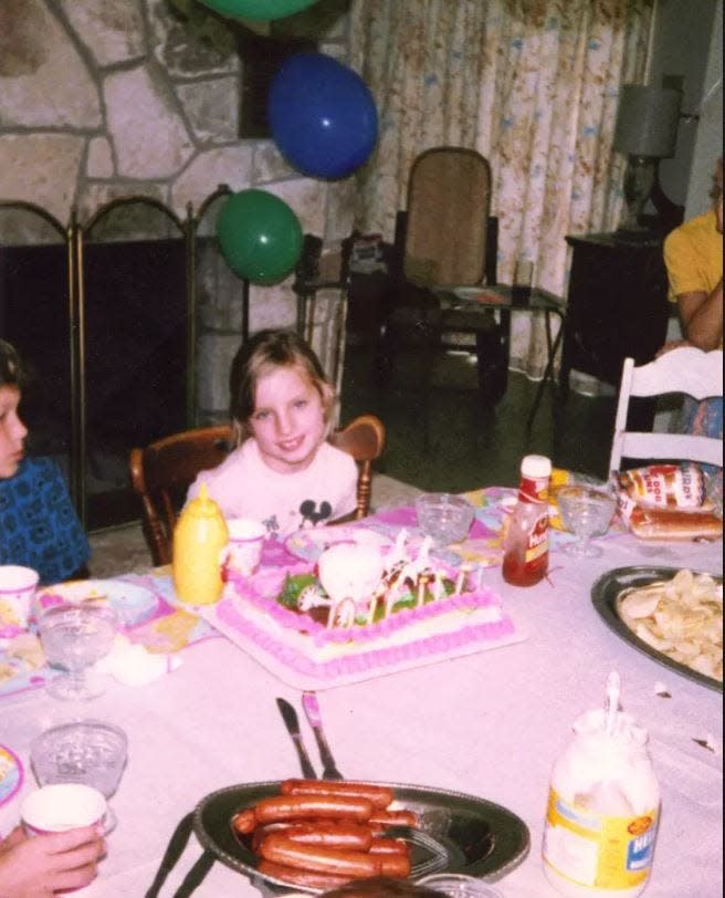 A young Bridget Townsend pictured at her birthday party. She was born June 26; the same day Ramiro Gonzales is set to be executed for her murder.