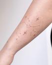 <p>The distinctive stars combined with the dotted lines make this a dope design for your Sagittarius <a href="https://www.cosmopolitan.com/entertainment/celebs/a33595145/cara-delevingne-kaia-gerber-feet-tattoo/" rel="nofollow noopener" target="_blank" data-ylk="slk:tattoo;elm:context_link;itc:0;sec:content-canvas" class="link ">tattoo</a>. I mean, this <strong>unique twist on the classic constellation </strong>would be at the top of my list.</p><p><a href="https://www.instagram.com/p/CEmaXwWlk_g/" rel="nofollow noopener" target="_blank" data-ylk="slk:See the original post on Instagram;elm:context_link;itc:0;sec:content-canvas" class="link ">See the original post on Instagram</a></p>