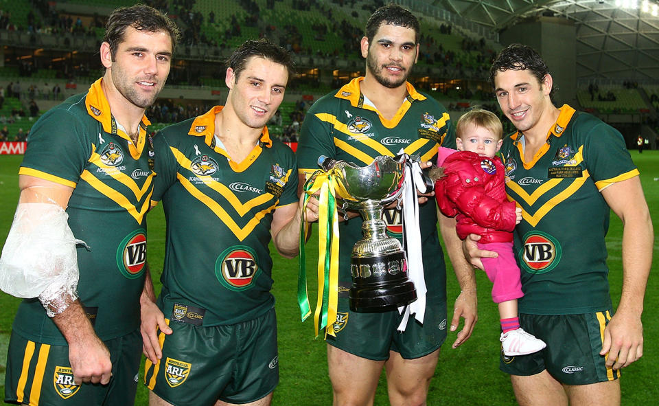 Cameron Smith, Cooper Cronk, Greg Inglis and Billy Slater in 2010.