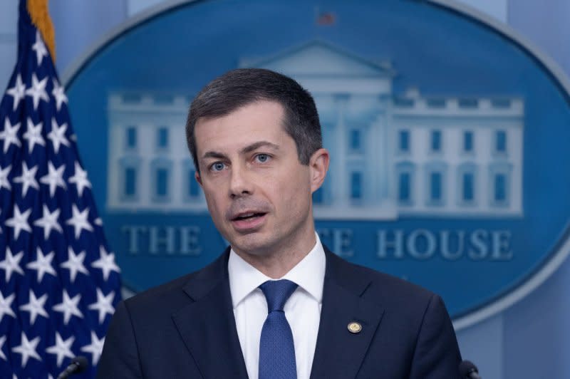 Transportation Secretary Pete Buttigieg said the rule "sets a new standard to require airlines to promptly provide cash refunds to their passengers." File Photo by Michael Reynolds/UPI