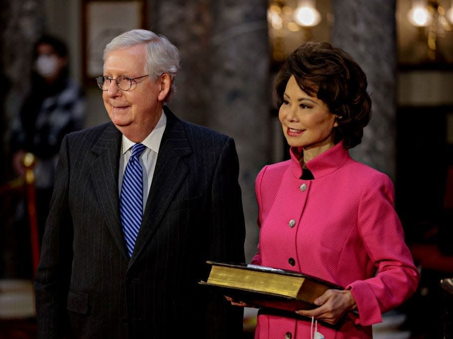 Mitch McConnell and Elaine Chao