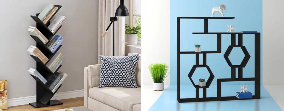 vicki Geometric Bookcase and swenson Geometric Bookcase