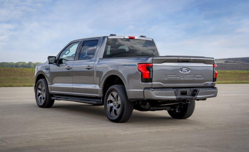 Ford sees continued growth in global EV sales in 2024, though expects it to be “less than anticipated.” The 2024 Ford F-150 Lightning, above. Ford