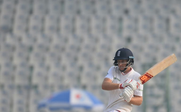 England's Joe Root scored 78 runs before he was dismissed on the fourth day of the third Test against India in Mohali on November 29, 2016