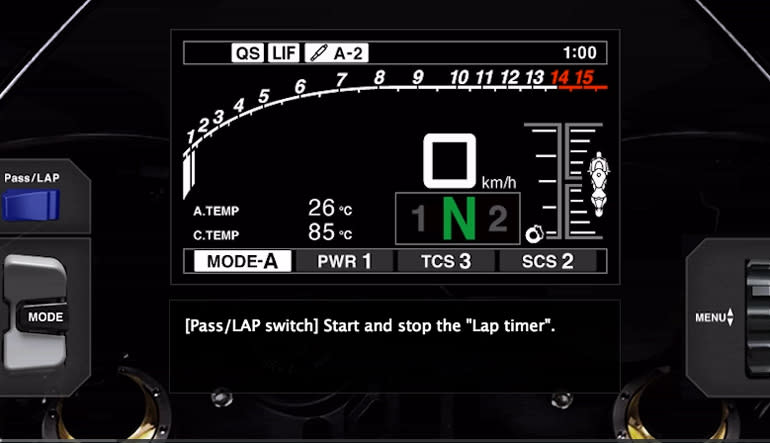 2015 Yamaha R1 Meter Simulator