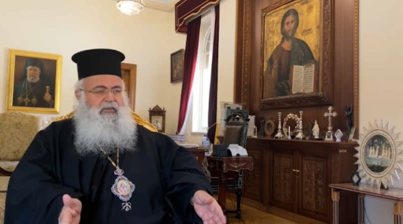 Arzobispo Georgios, líder espiritual de la Iglesia Ortodoxa de Chipre.