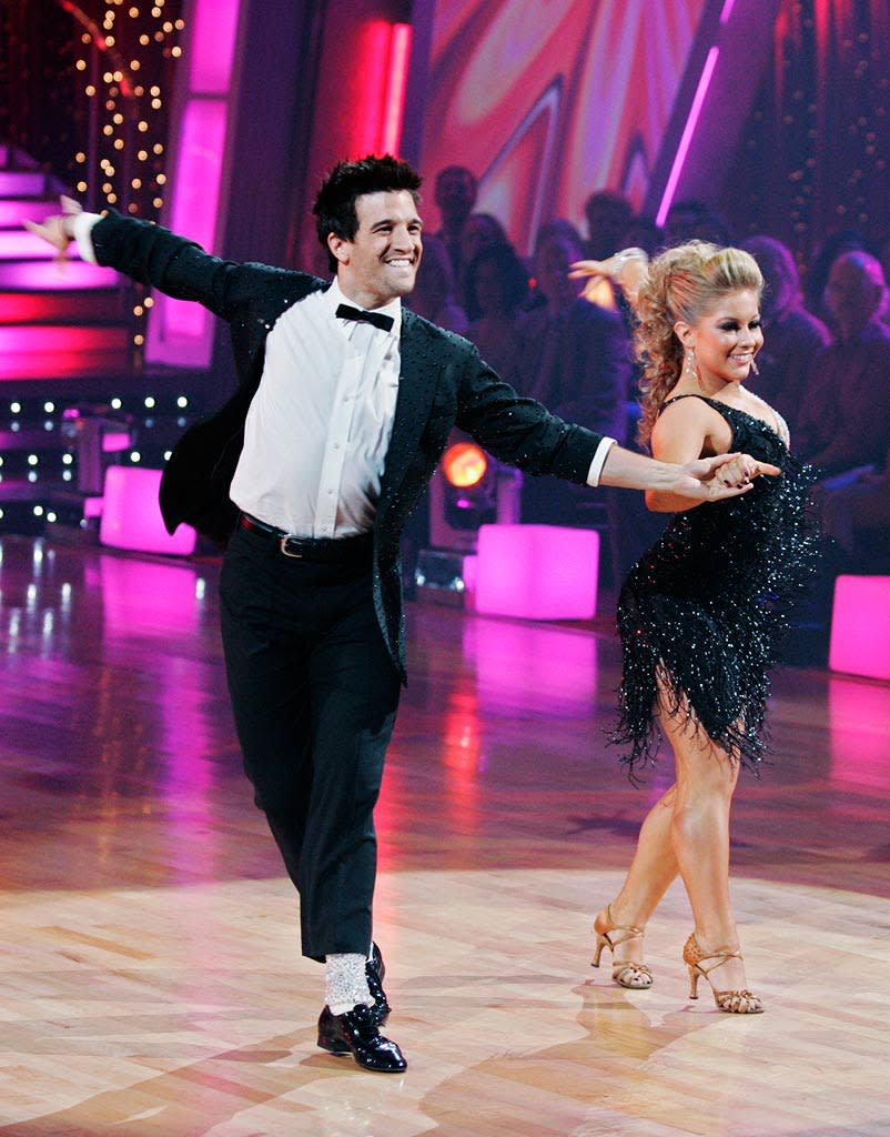 Shawn Johnson and Mark Ballas perform the Cha-Cha-Cha to "P.Y.T. (Pretty Young Thing)" by Michael Jackson on "Dancing with the Stars."