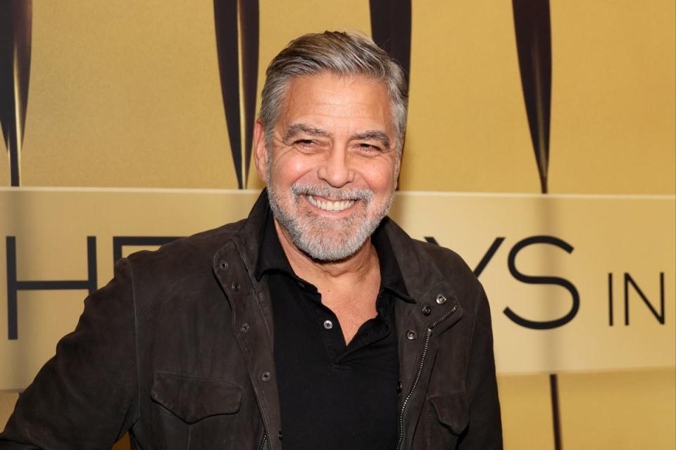 George Clooney attends a screening of ‘The Boys In The Boat’ in New York (Dia Dipasupil/Getty Images)