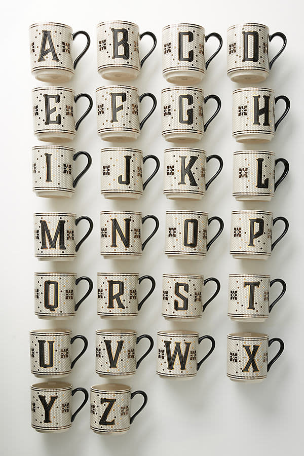 <p><a href="https://go.redirectingat.com?id=74968X1596630&url=https%3A%2F%2Fwww.anthropologie.com%2Fshop%2Fbistro-tile-margot-monogram-mug&sref=https%3A%2F%2Fwww.womansday.com%2Flife%2Fg955%2Fcheap-gifts-for-women%2F" rel="nofollow noopener" target="_blank" data-ylk="slk:Shop Now;elm:context_link;itc:0;sec:content-canvas" class="link rapid-noclick-resp">Shop Now</a></p><p>Bistro Tile Margot Monogram Mug</p><p>anthropologie.com</p><p>$14.00</p>