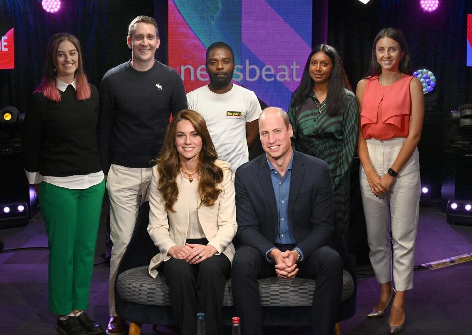 The Prince and Princess of Wales visit BBC Radio 1’s Newsbeat to mark World Mental Health Day