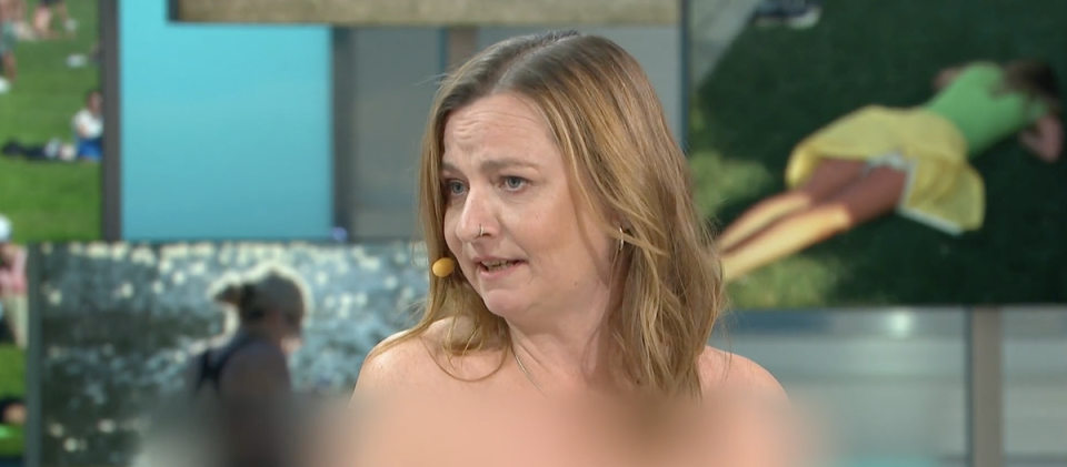 Helen Barriman, Women in Naturism Officer for British Naturism, appeared naked on GMB (ITV)