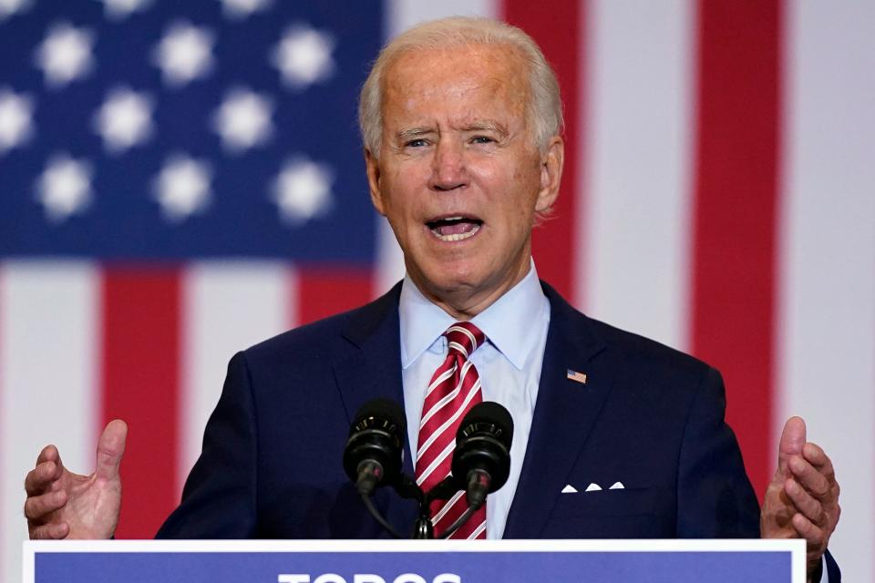 President Joe Biden on Sept. 15, 2020, in Kissimmee, Florida.