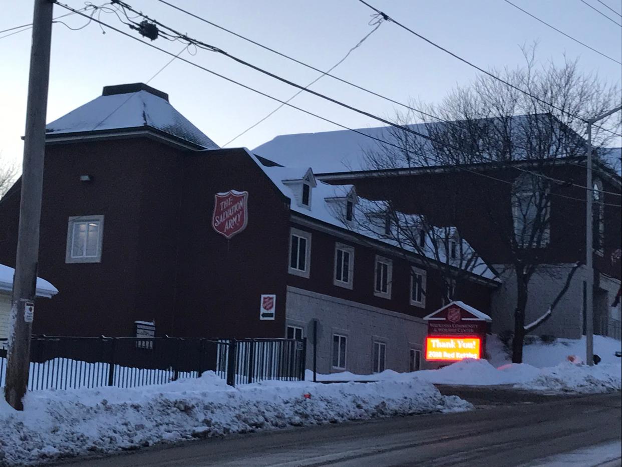 As the sun sets and the forecasted frigid night begins on Jan. 29, 2019, the Salvation Army shelter at 445 Madison St. in Waukesha takes in homeless men seeking shelter. The shelter depends greatly on funding raised during the Salvation Army's Red Kettle campaign in Waukesha County each year. Bell ringers during the Christmas season are a key part of that campaign.