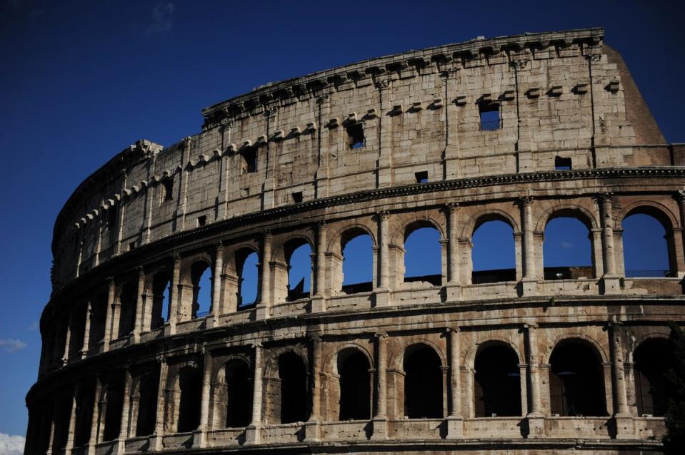 Ivan Dimitrov was filmed seen etching “Ivan + Hayley 23” with a key into the Colosseum (PA)