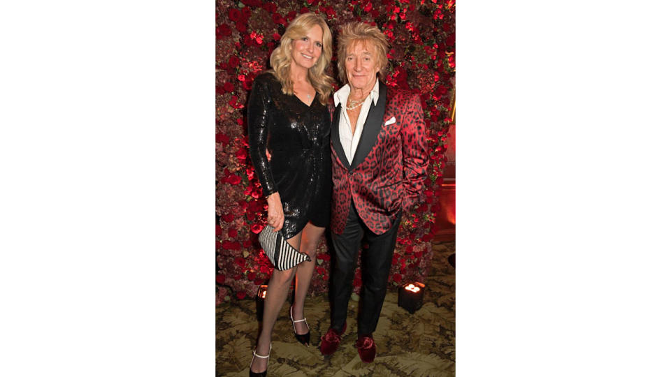 Penny Lancaster and Sir Rod Stewart attend Mark's Club 50th Anniversary Party on November 24, 2022 in London, England