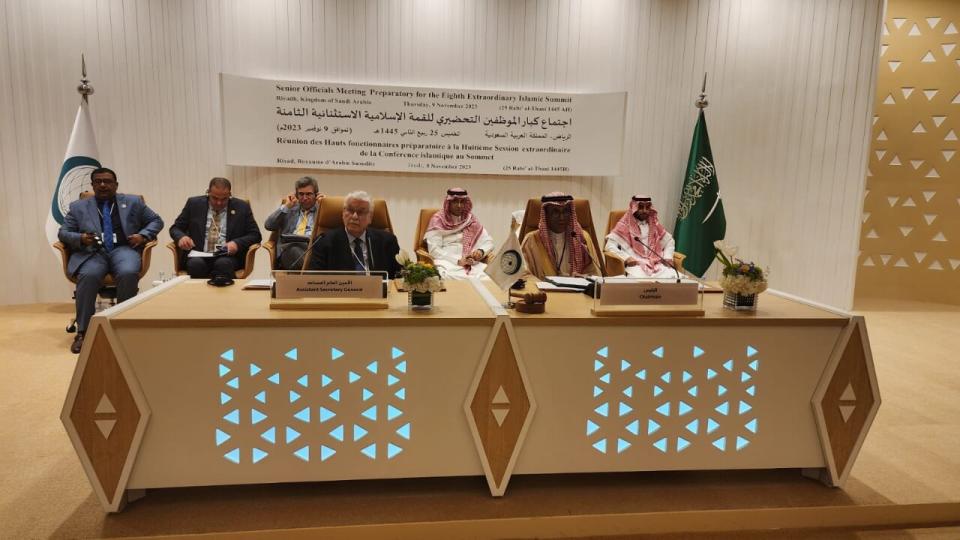 伊斯蘭合作組織(Organisation of Islamic Cooperation)針對以巴衝突，10日在沙烏地阿拉伯召開緊急會議。 (圖:@OIC_OCI)