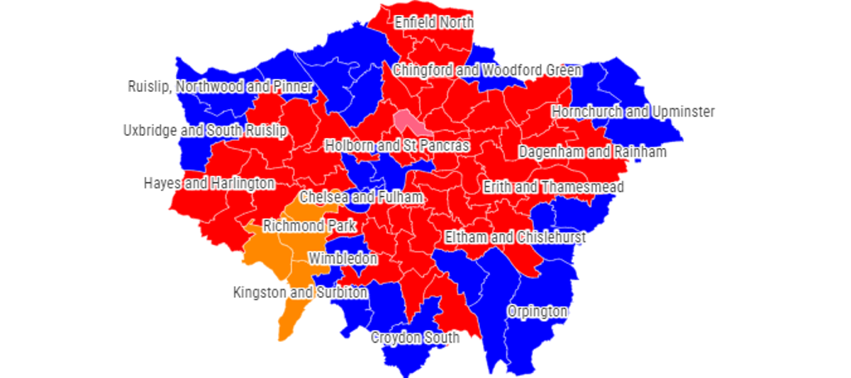 Who will be your MP? Find out from interactive map of every constituency in London (Simon Hunt)