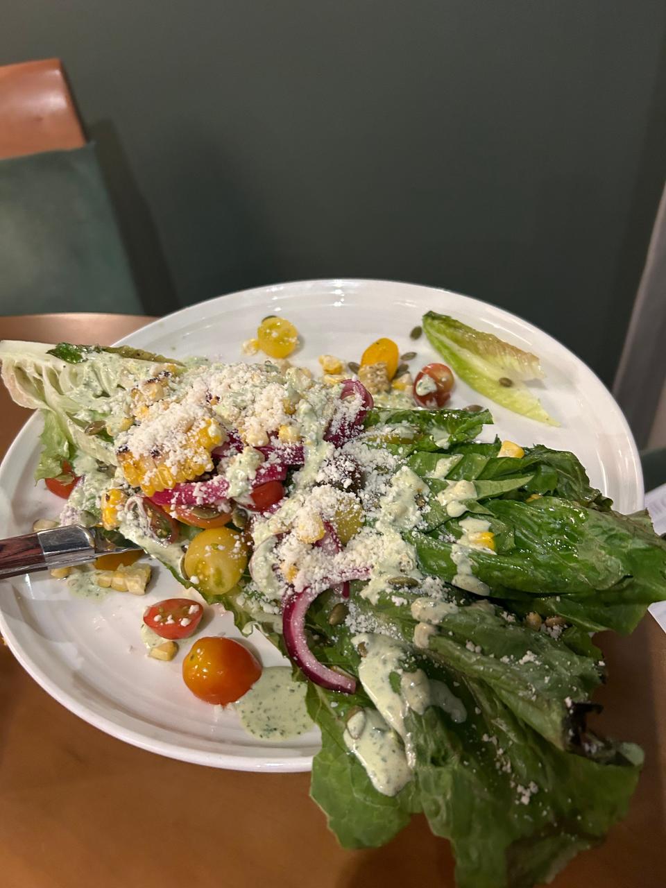 A half wedge salad is enough for at least two people to share at Pitchfork.